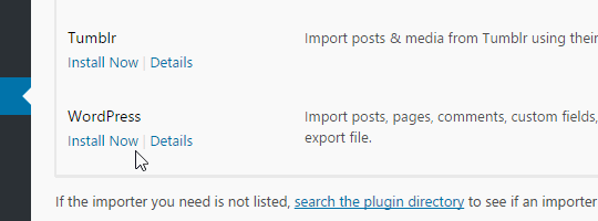 wordpress-import-install