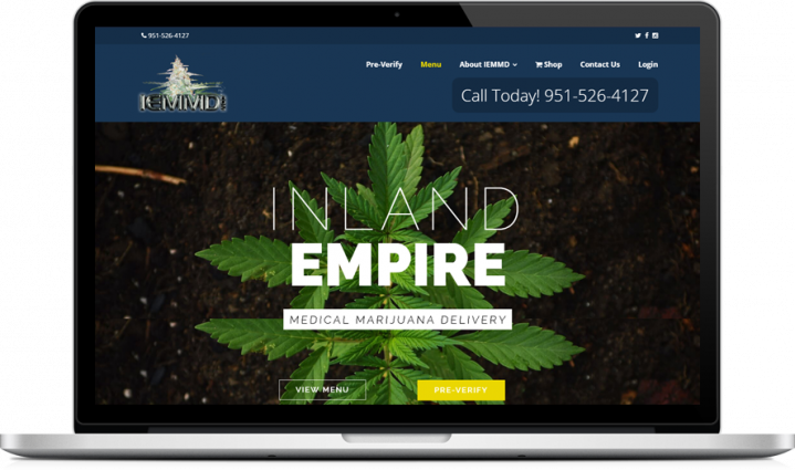 Inland Empire Medical Marijuana Delivery - CannaBiz WordPress theme example