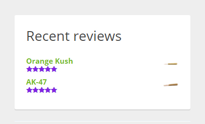 Cannabis WordPress theme WooCommerce Reviews Widget